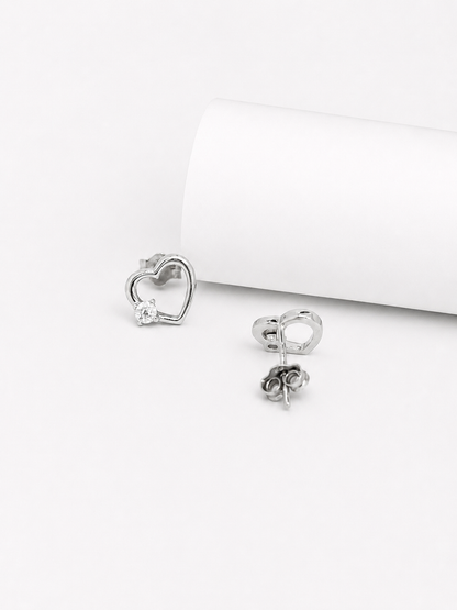 92.5-Heart Spark Stud Earrings