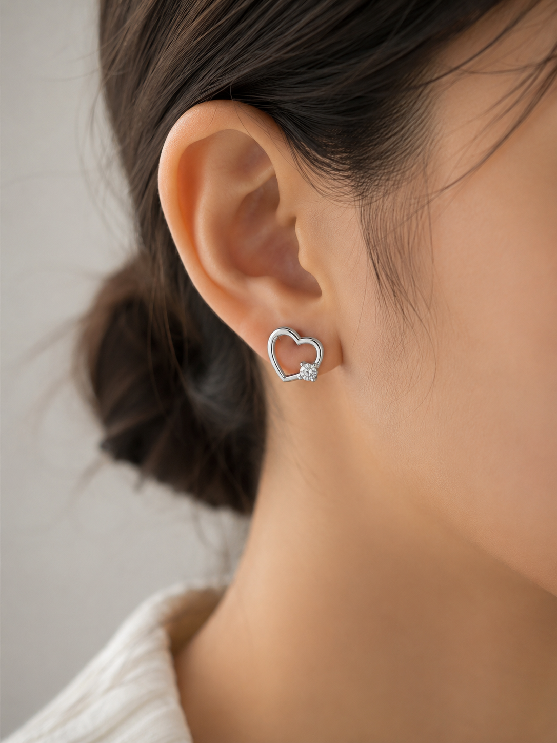 92.5-Heart Spark Stud Earrings