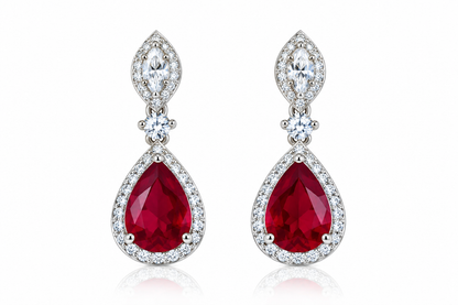 Crimson Elegance Ruby Necklace Set