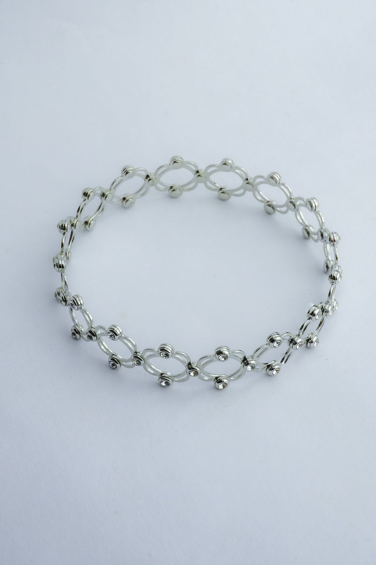 Crystal Bloom Openwork Band Ring