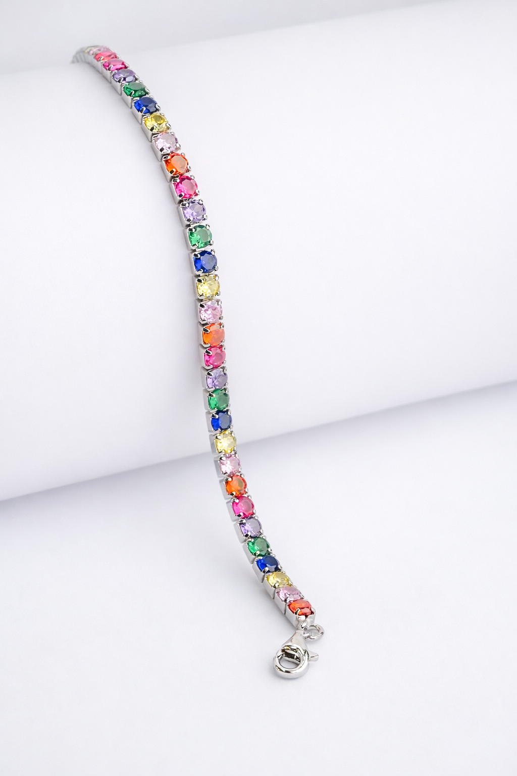 Rainbow Sleek Tennis Bracelet