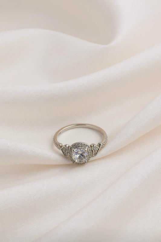 Vintage Crown Crystal Ring