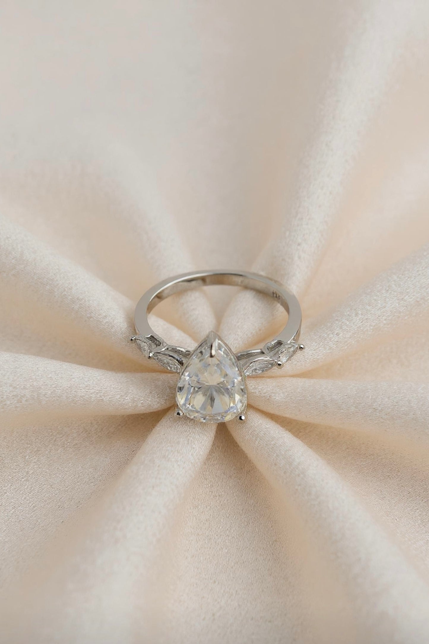 Pear Elegance Solitaire Ring