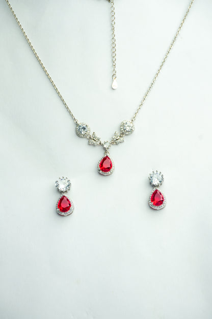 Ruby Radiance Sparkling Jewelry Set