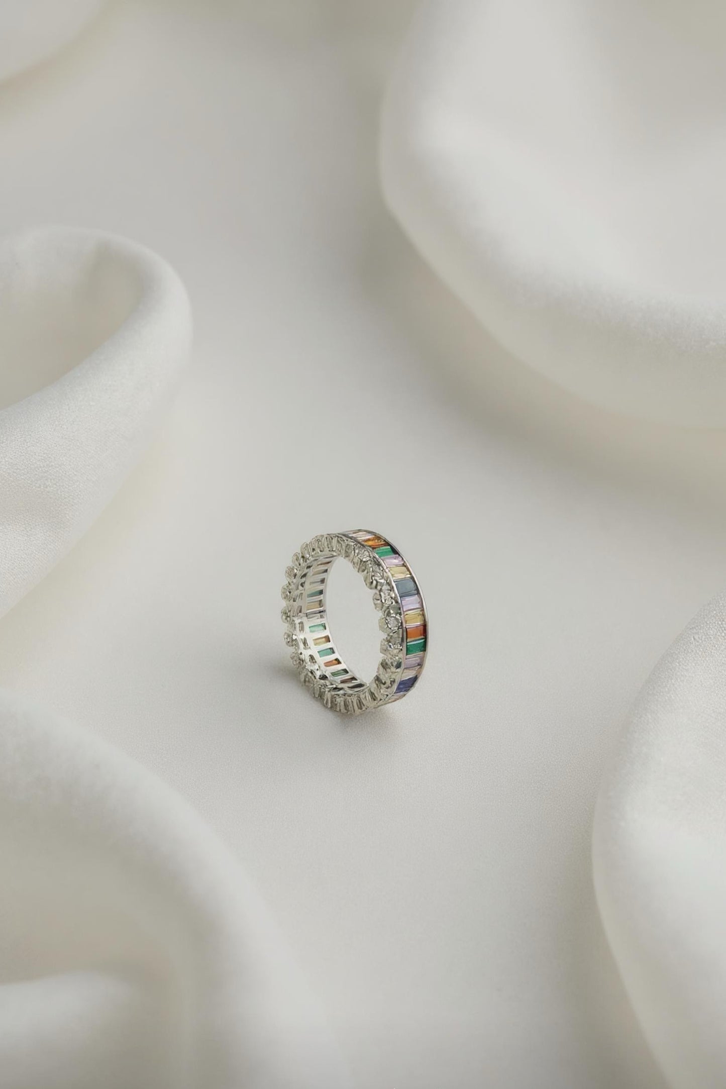 Rainbow Eternity Band Ring