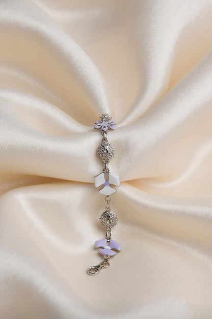 Lavender Petal Enamel Bracelet