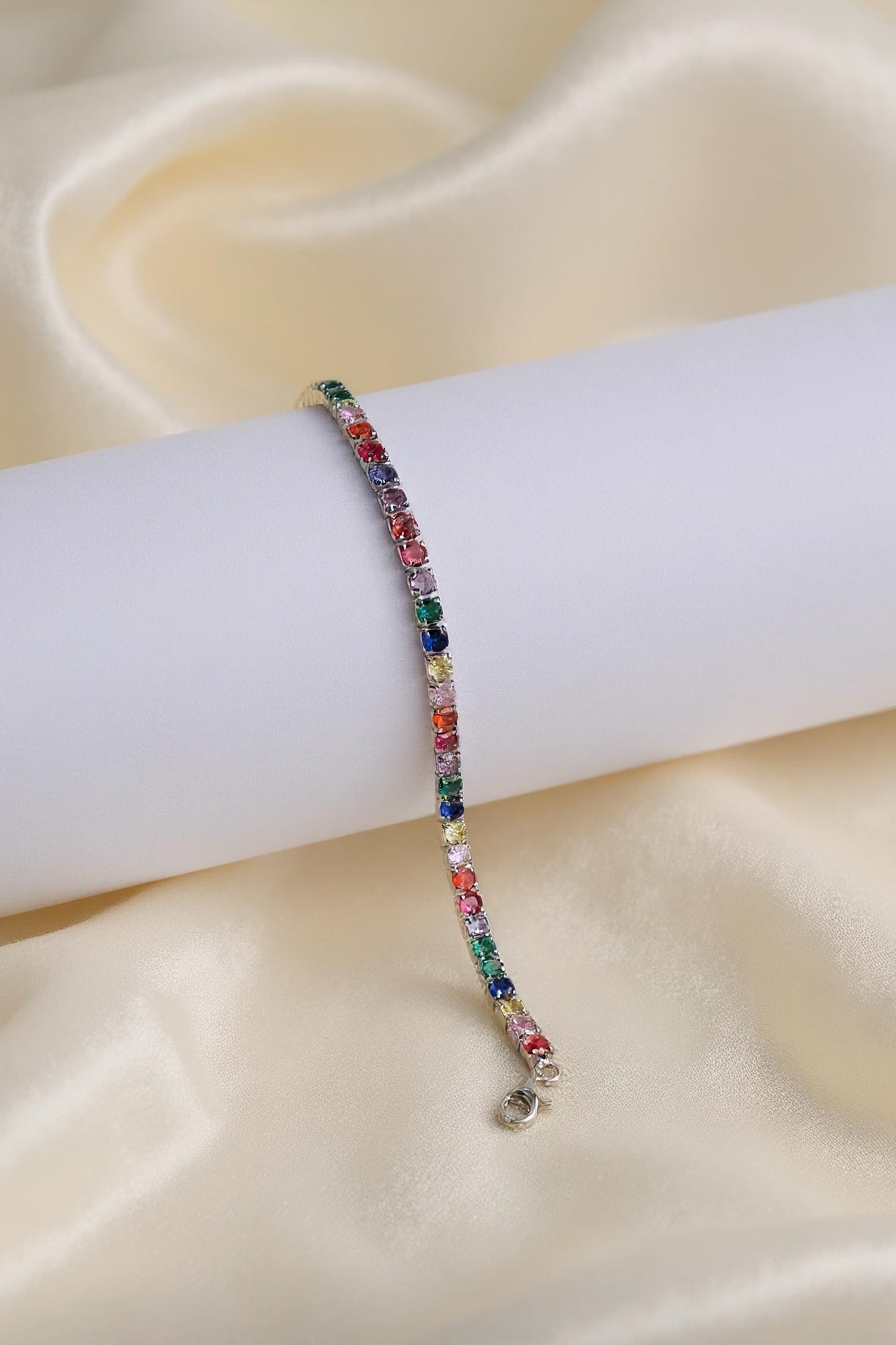 Rainbow Sleek Tennis Bracelet