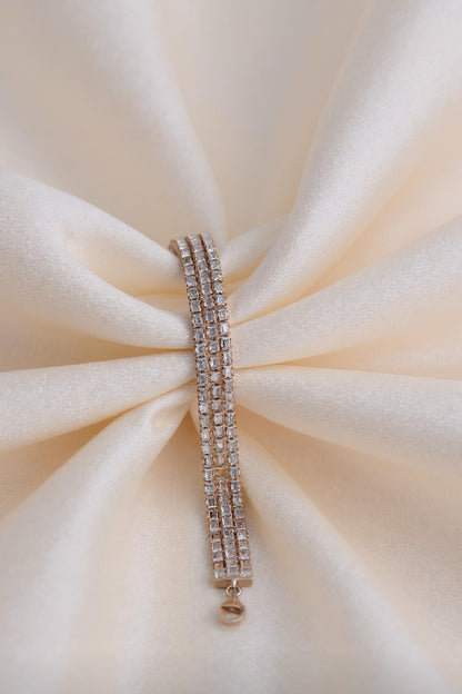 Triple Row Crystal Elegance Bracelet