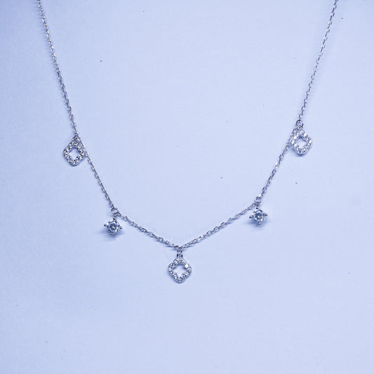 Elegant Diamond Cutout Necklace