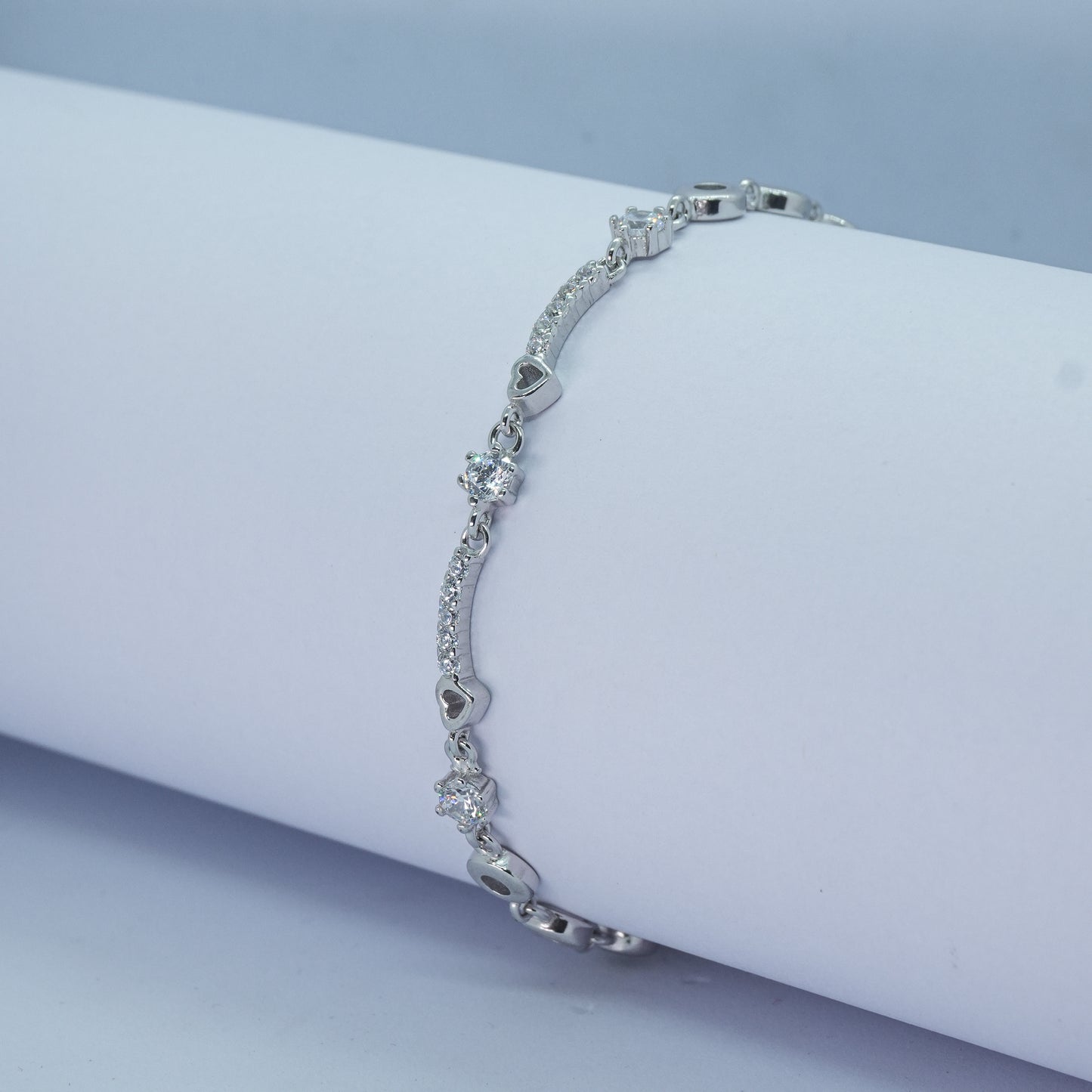 Heartline Spark Silver Bracelet