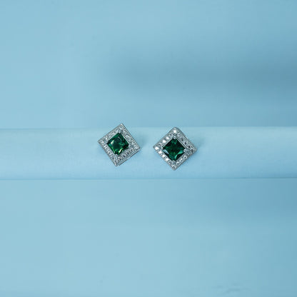 Sapphire Teardrop Halo Earrings