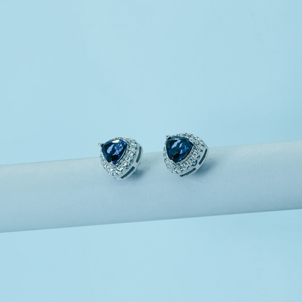Emerald Princess-Cut Square Earrings