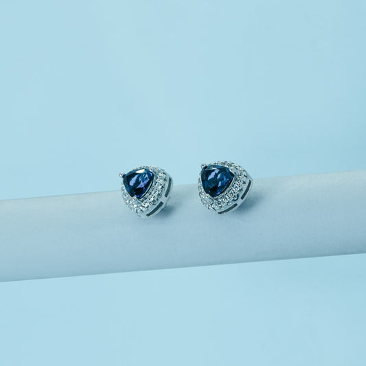 Emerald Princess-Cut Square Earrings