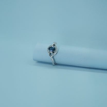 Infinity Twist Sapphire Ring