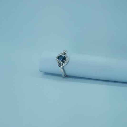 Infinity Twist Sapphire Ring