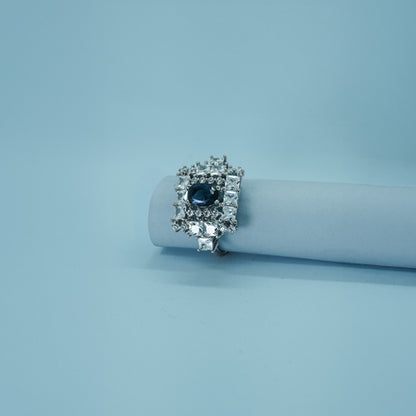 Royal Blue Sapphire Statement Ring