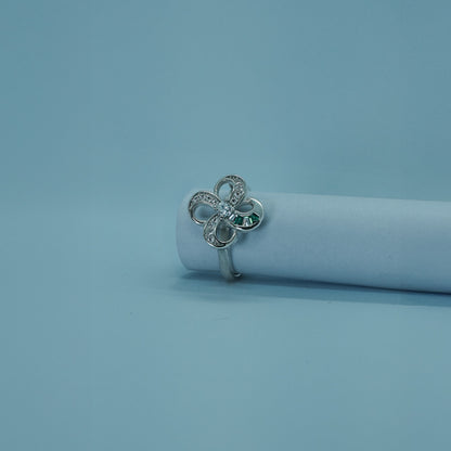 Elegant Bow Diamond Ring