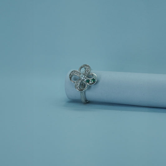 Elegant Bow Diamond Ring