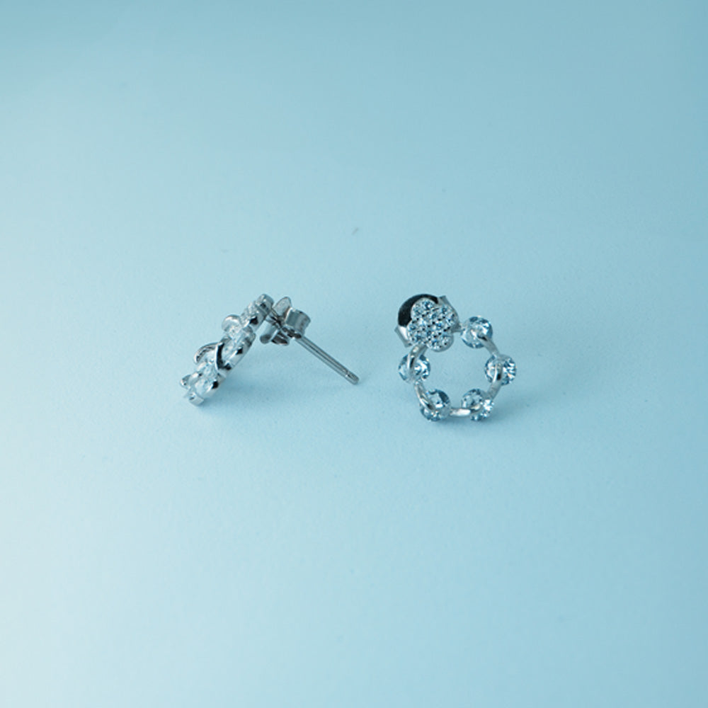 Radiant Petal Hoop Studs