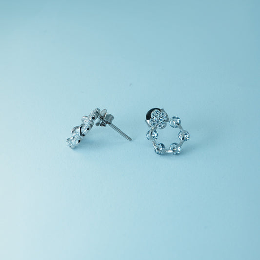 Radiant Petal Hoop Studs