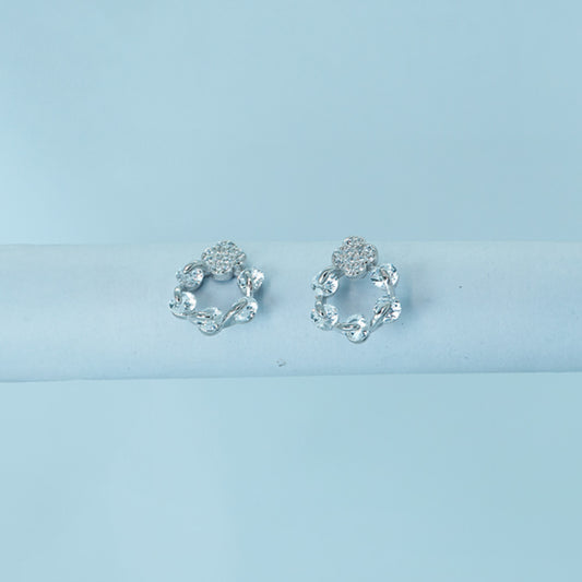 Crystal Bloom Circle Studs