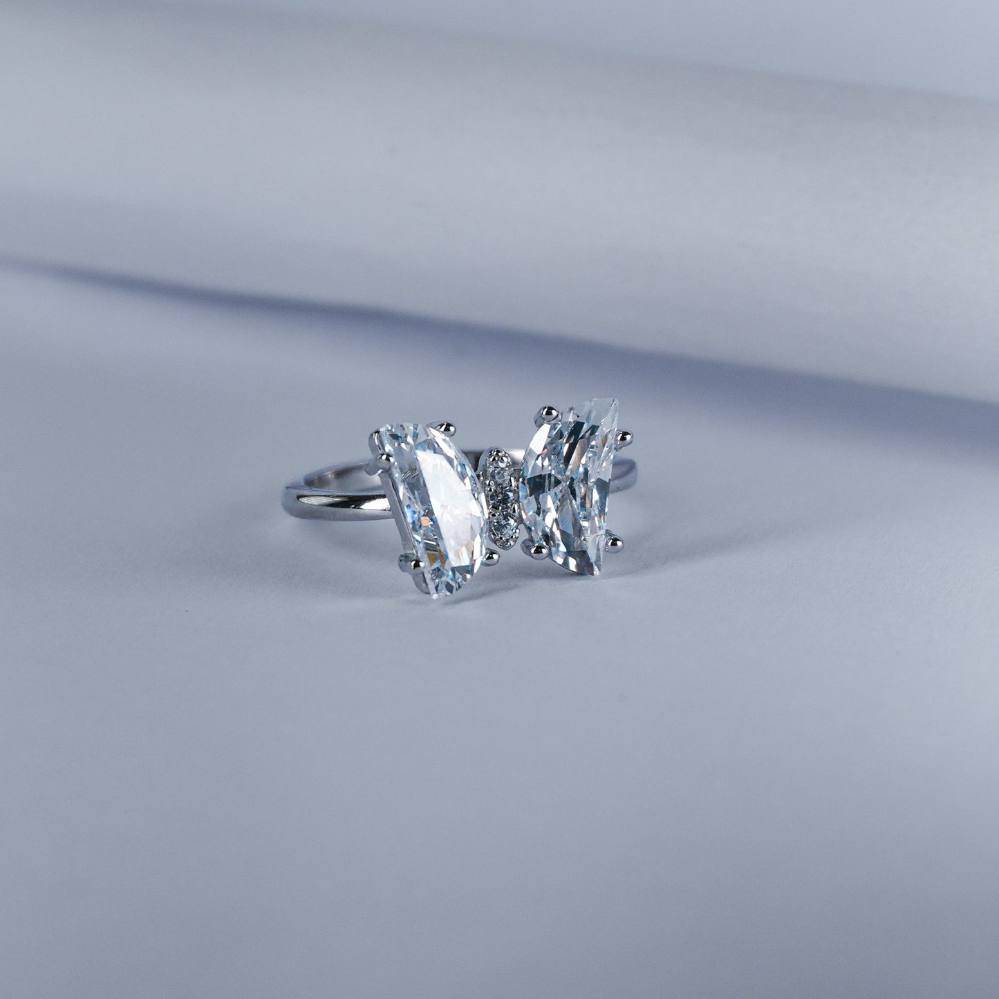 Elegant Twin Marquise Diamond Ring