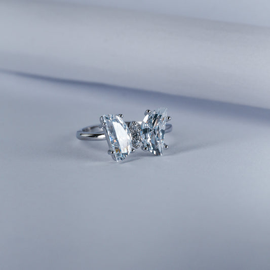 Elegant Twin Marquise Diamond Ring