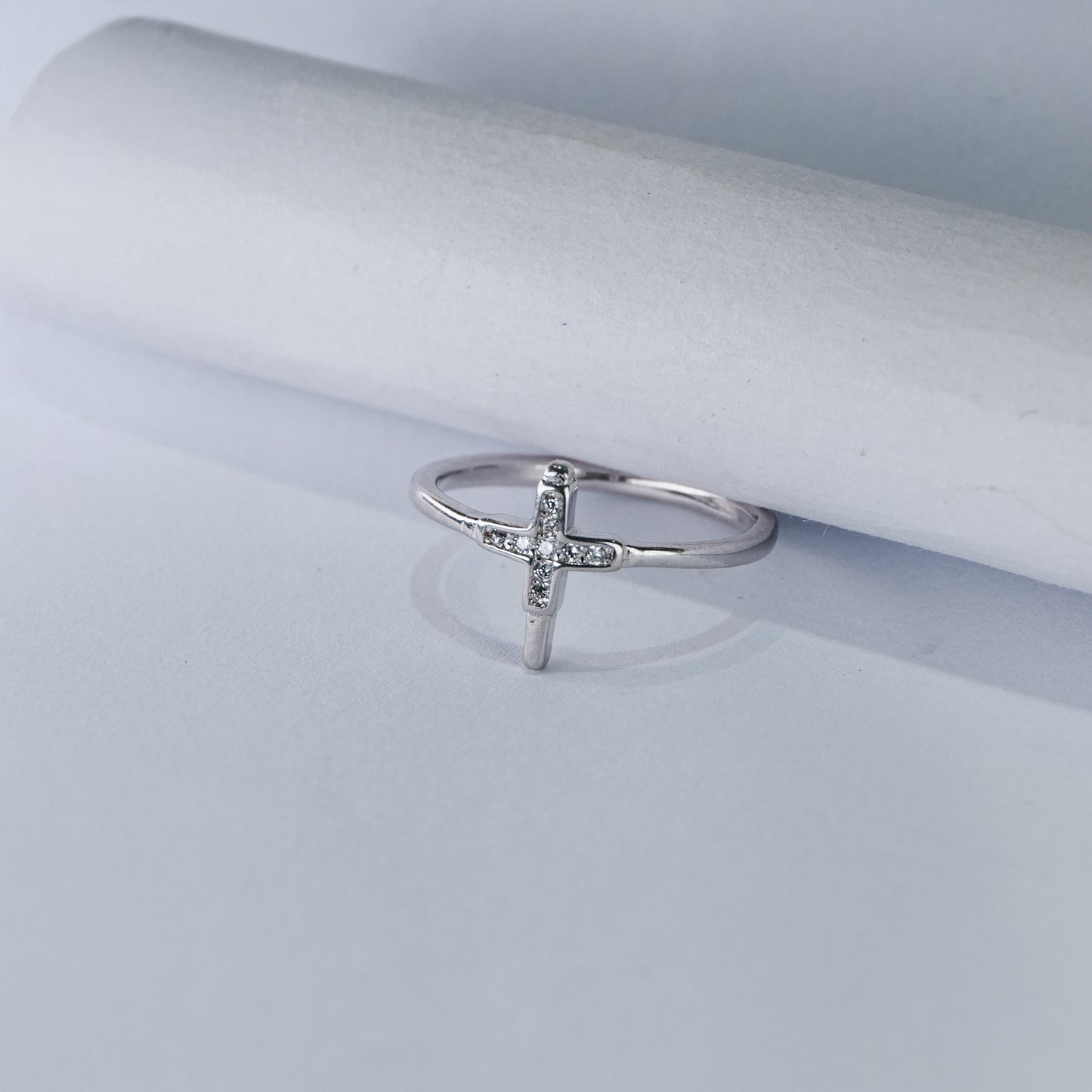 Faith & Sparkle Cross Ring
