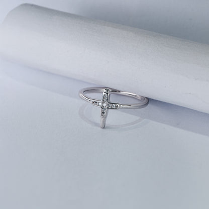 Faith & Sparkle Cross Ring