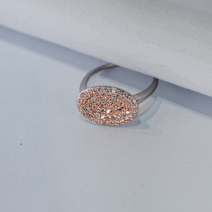 Rose Gold Oval Sparkle Ring